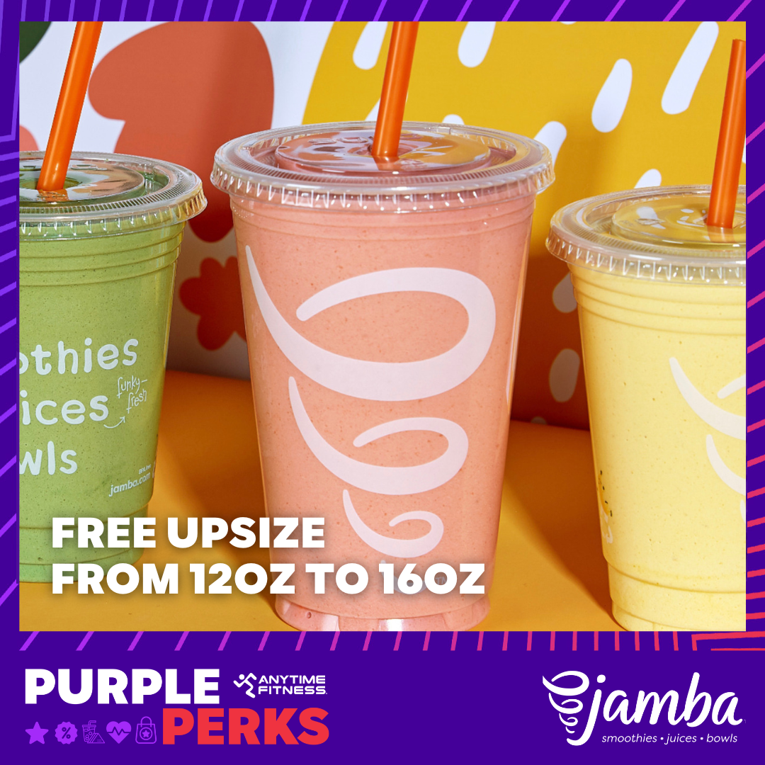 Anytime Fitness Purple Perks Jamba